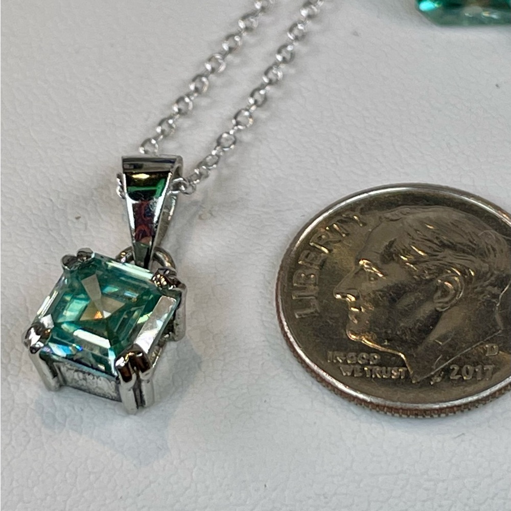 "ON HOLD" (For a wonderful Returning Client) 2.7ct Blue Ice‼️Diamond Pendant 925 - Picture 5 of 8